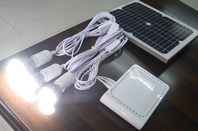 solar home power system with 3W LED bulbs solar energy solar home system white color solar energy