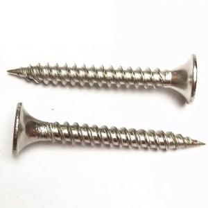 China Stainless Steel Countersunk Head Drywall Screw UNS2205 2507 High Quality Flat Head Screws wholesale