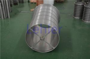 China Slot Type Stainless Steel Filter Basket , Wire Cylinder Basket Perfect Roundness wholesale