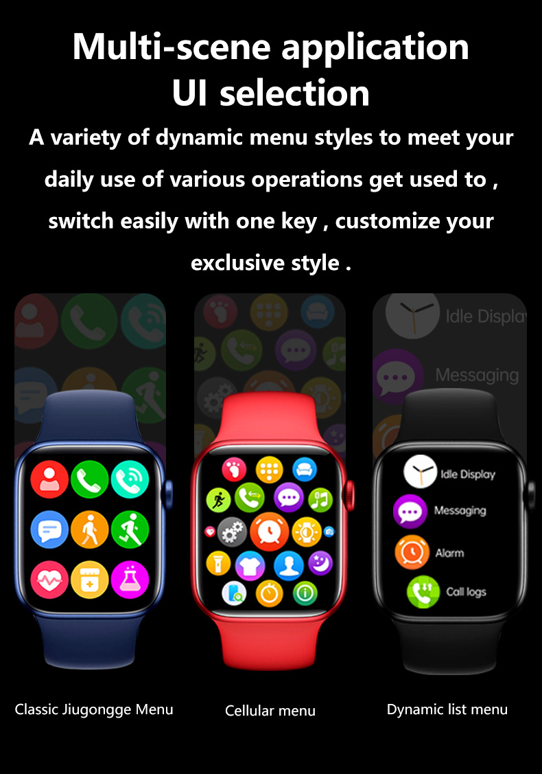 HL500 PLUS Changeable Watch Strap Bands Smart Bracelet Health Fitness Smartwatch