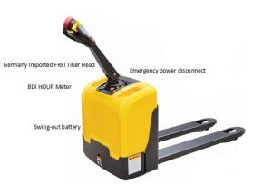 China 1500kg Full Electric Small Pallet Jack For Narrow Aisle Workshop wholesale