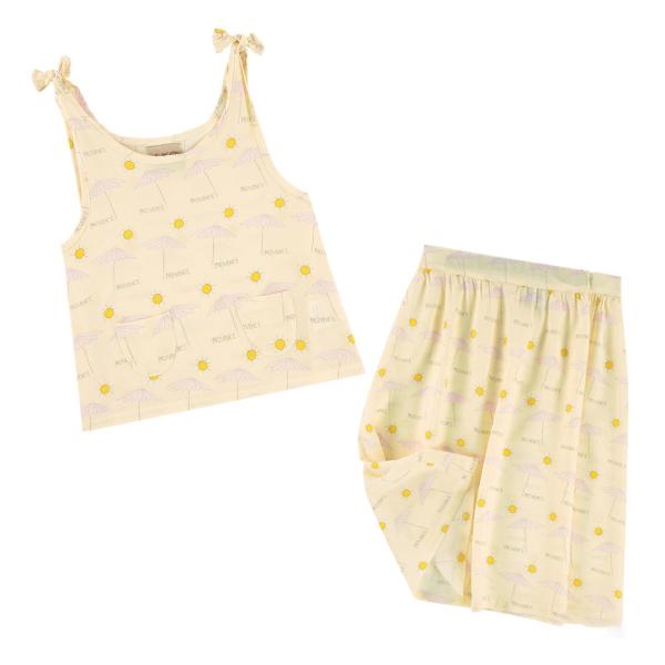 Summer Boutique Infant Lovely Printed Vest and Dress Baby Girls Clothing Sets
