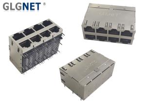 China 4 Channels 10G 2X4 Ports Magnetic RJ45 Jack wholesale