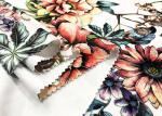 Sunshine Bed Sheet Material / 94% Polyester Microfiber Fabric Flowers 260GSM