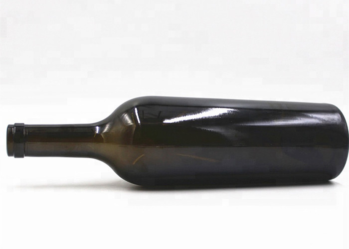 Antique 750ml Screw Top Glass Wine Bottles Round Shape CE Certification