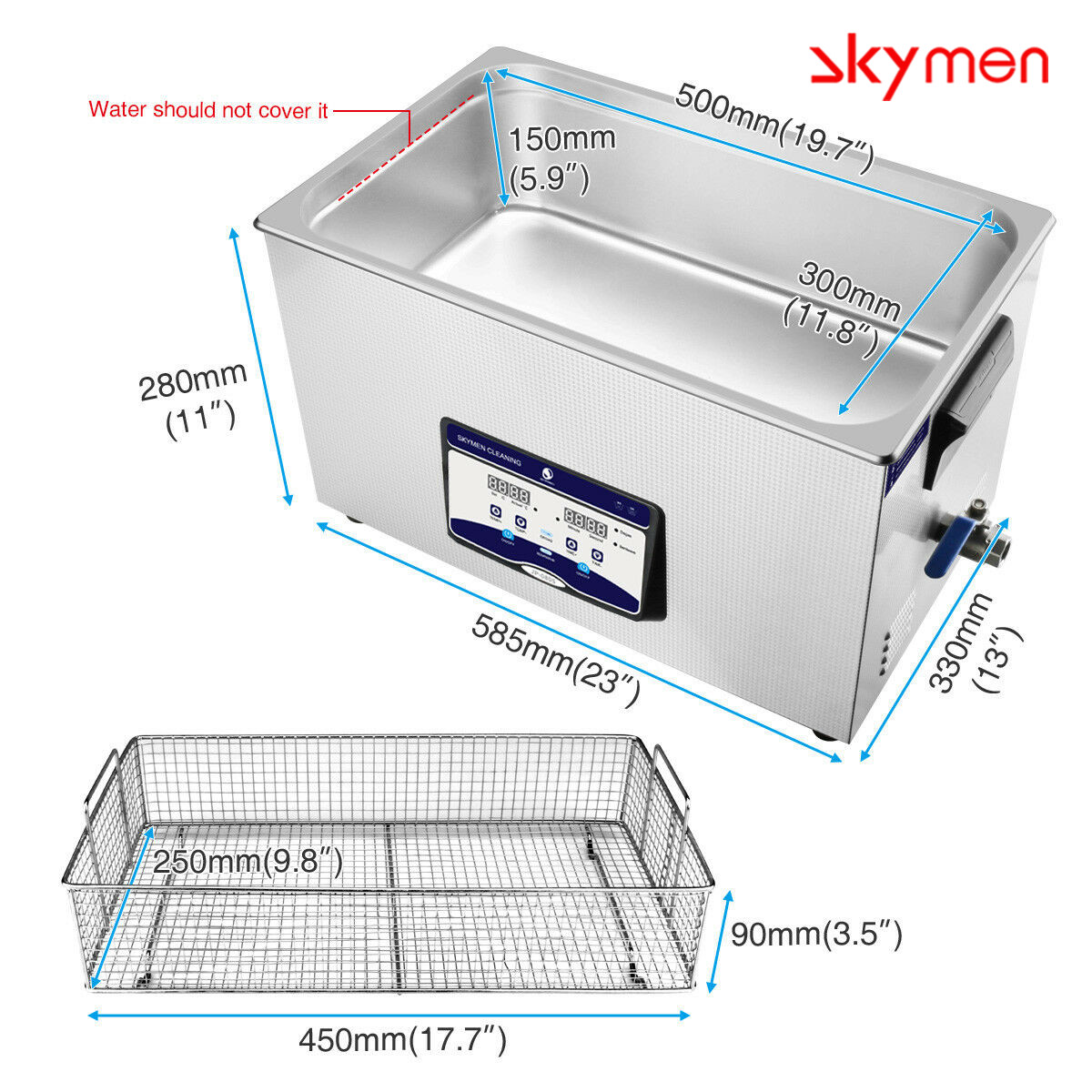 FCC 500W Heating Benchtop Ultrasonic Cleaner For Printing Screen Stencil