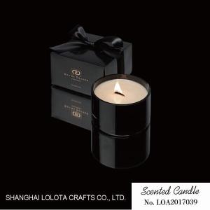China Light Black Small Handmade Scented Candles , Aromatherapy Soy Candles In Jars wholesale