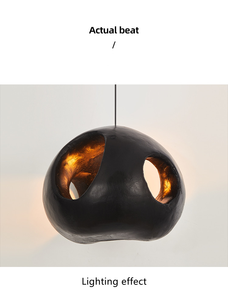 Black Chandelier Designer Black Minimalist Kitchen Island Bedroom Black Pendant Lamp（WH-VP-178)