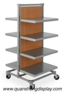 China garment rack with wooden mdf shelving wholesale