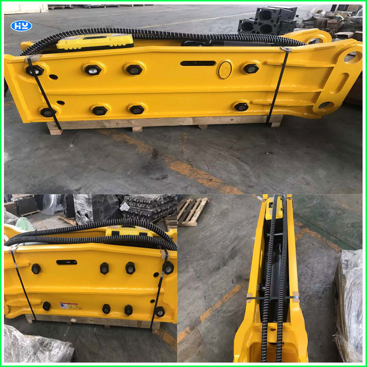 40CRMO Excavator Rock Hammer Skid Loader Hydraulic Breaker With Chisel 100mm