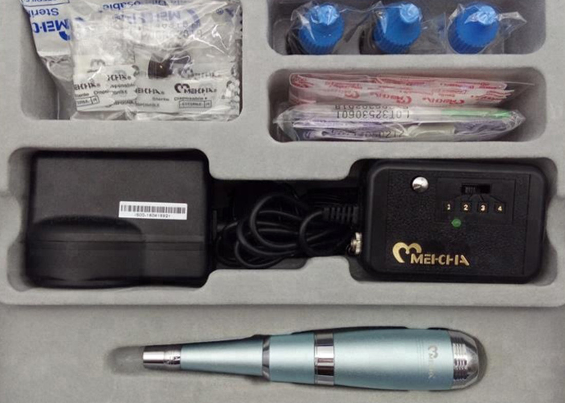 9V Green Mechine Stainless Steel Permanent Makeup Machine For Lip Line Tattoo