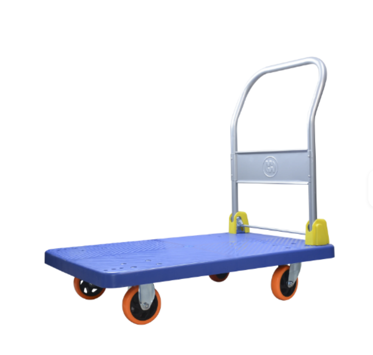 150/300kg Heavy Duty with PVC Wheel Plastic Folding Platform Hand Truck Trolley Cart