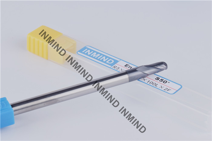 Extra Long Carbide Ball Nose End Mills With 12 mm Flute Length 6 mm Shank Dia