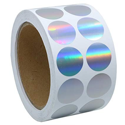 Waterproof 2D 3D Round Roll Hologram Authentic Stickers