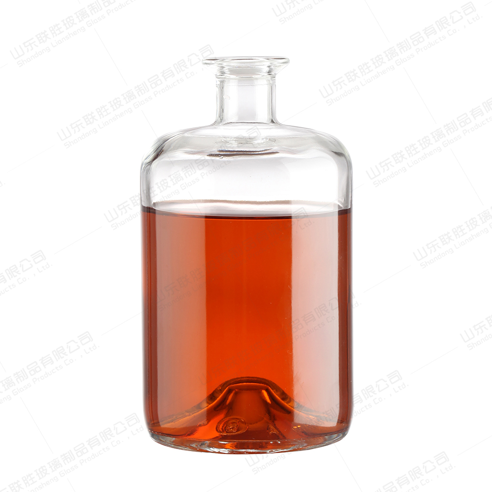 Clear Glass Juniper Whiskey Vodka Liquor Bottle 375ml 500ml with Custom Bottle Color