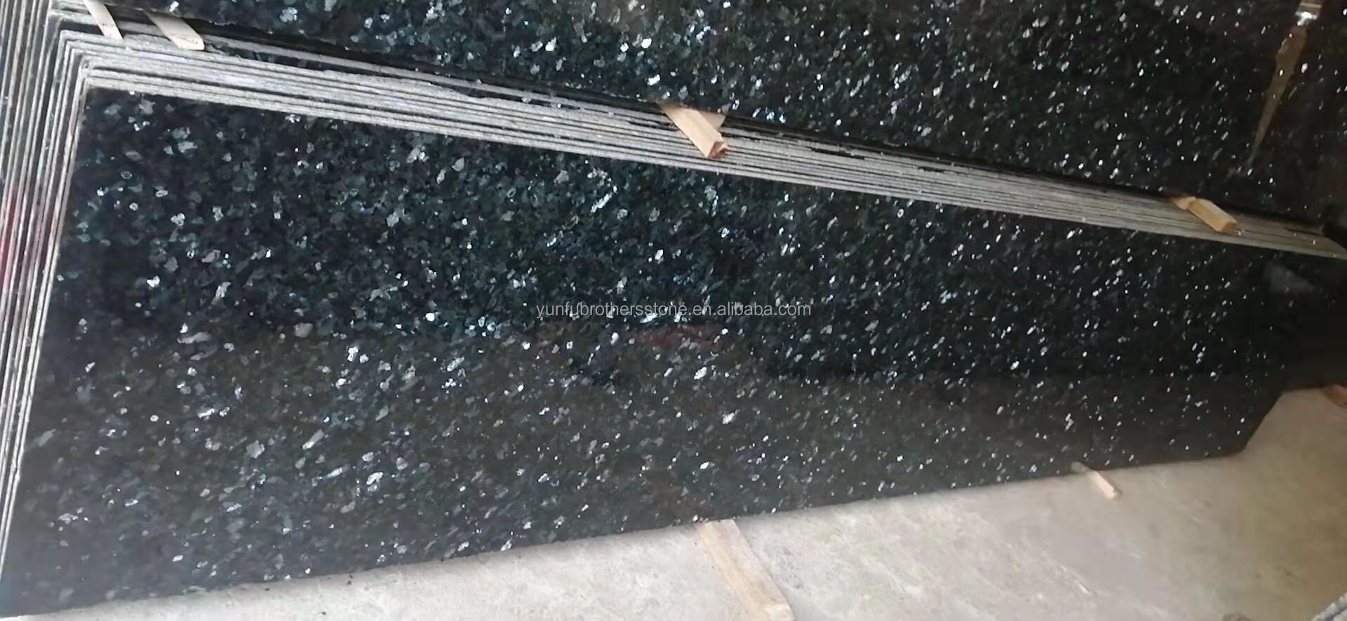 Modern Blue Granite Stone Slabs Prices for Natural Blue Pearl Countertop Renovation
