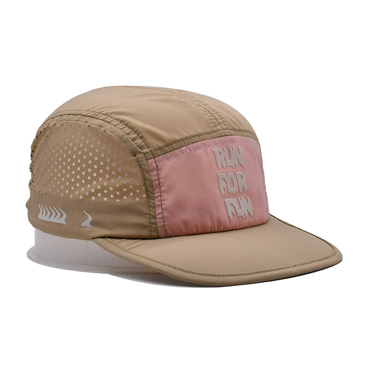 Unisex 5 Panel Camper Hat Flat Brim One Size Fits All Custom logo