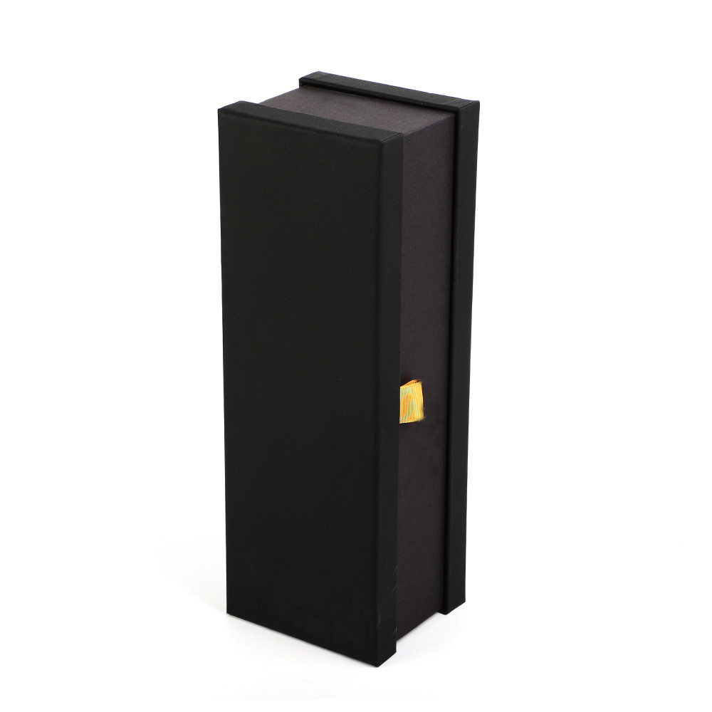 PU leather Single Wine vodka brandy Bottle Gift Box Luxury Rigid Spirit packing box Sponge Cushion