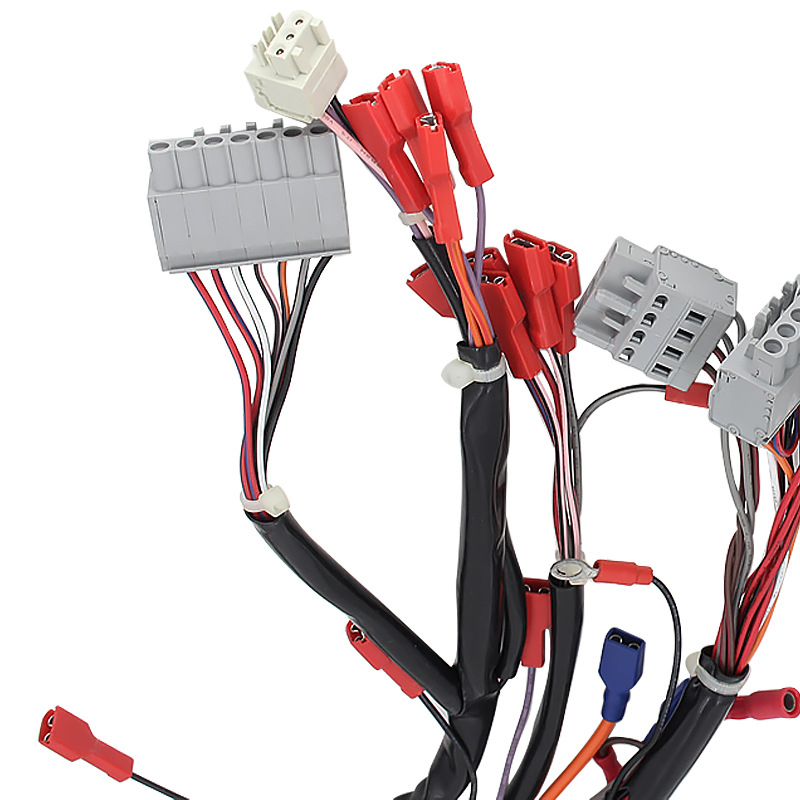 Automobile Motorcycle Electronic Copper Conductor 3-Wire Harness with Lacing Flat Cable