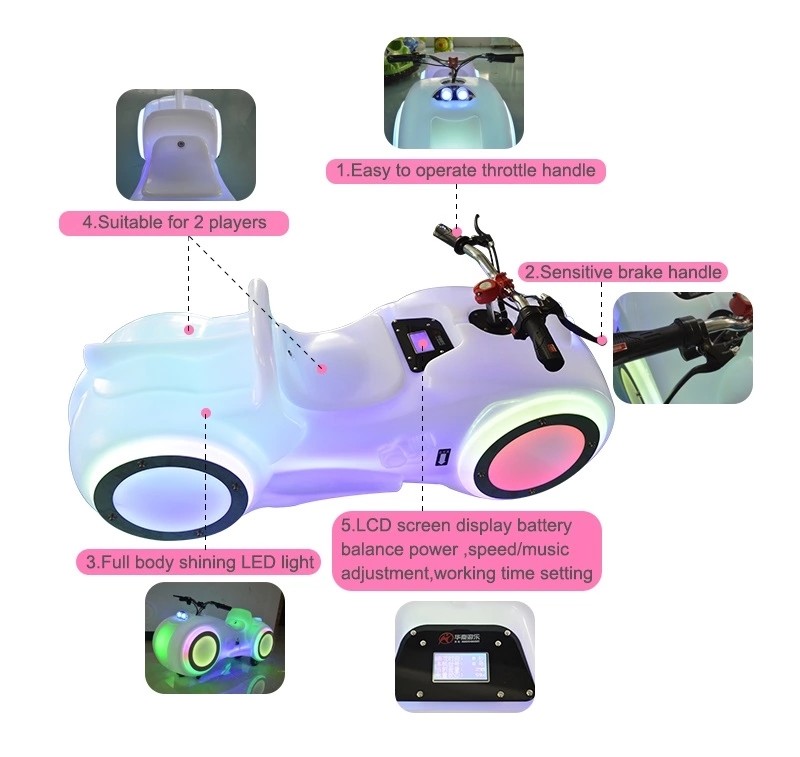 Music Amusement Adults Prince Moto Rides / Motorcycle Games Racing Kids Ride On Car Remote Control