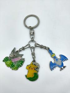 China Diecasting Zinc Alloy Keychain Pendant Pokemon Cover With Clear Resin Oil wholesale