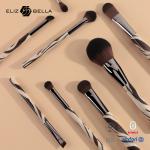 8PCS Women Makeup Brush Gun Ferrule 100% Syntheitc Hair Cosmetic Brush Set Full