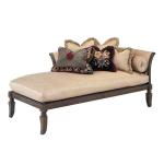 Wooden Frame Leather Indoor Chaise Lounge Chair For Hotel Bedroom