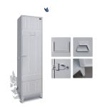 France Style Metal Home Storage Furniture Locker Single Bedroom Wardrobe