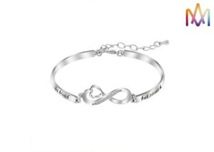 China Anti Rust SS304 Womens Engraved Bracelets wholesale