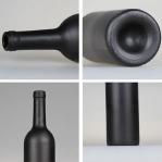Customized Logo Luxury Red Wine Glass Bottle with Spray Cap and Glass Collar