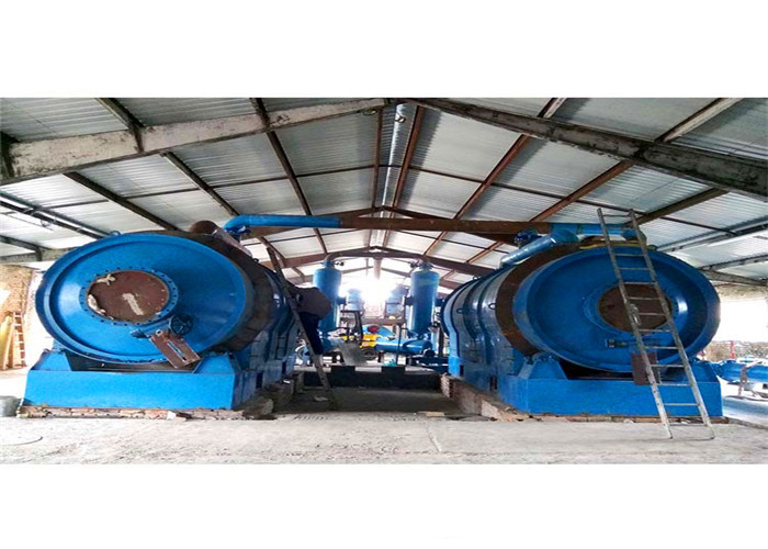 High Oil Yield Factory Price 10 Ton Per Day Waste Tyre Rubber Pyrolysis To Diesel Fuel Oil Plant