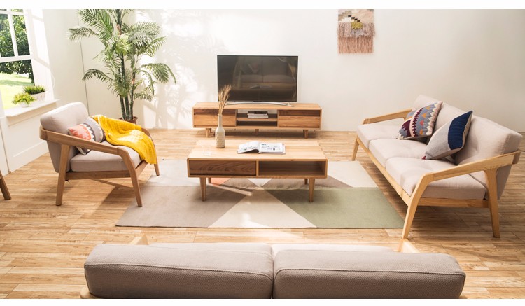 Coffee Table Design Solid Wood Living Room Modern Furniture FL-B006-C