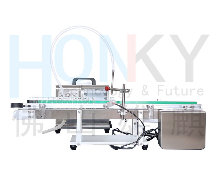 Desktop Conveyor Type Small Vial Filling Machine With High Precision For Small Batch Bottle Filling