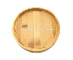 Eco Friendly Bamboo Serving Tray Coaster , Round Bamboo Tray Shatterproof