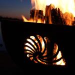 36 Inch Pre Rusted Corten Steel Firepits Outdoor With Oxide Patina