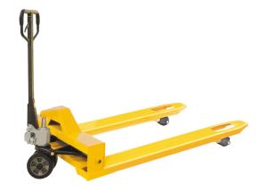 China Yellow 1500kg Extra Wide Pallet Truck , Extra Wide Pallet Jack Lightweight wholesale