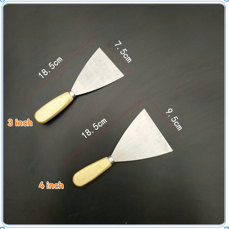 90 Degree Blade Angle Wooden Handle Paint Putty Knife Stainless Iron Scraper