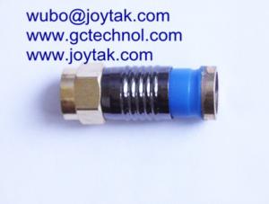 China F Compression Connector Gold Plated hex nut for RG6 Home Theater Coax Cable wholesale