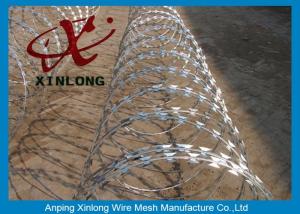China Stainless Steel Razor Barbed Wire Mesh Fence 2.5mm Wire Diameter XLF-12 wholesale