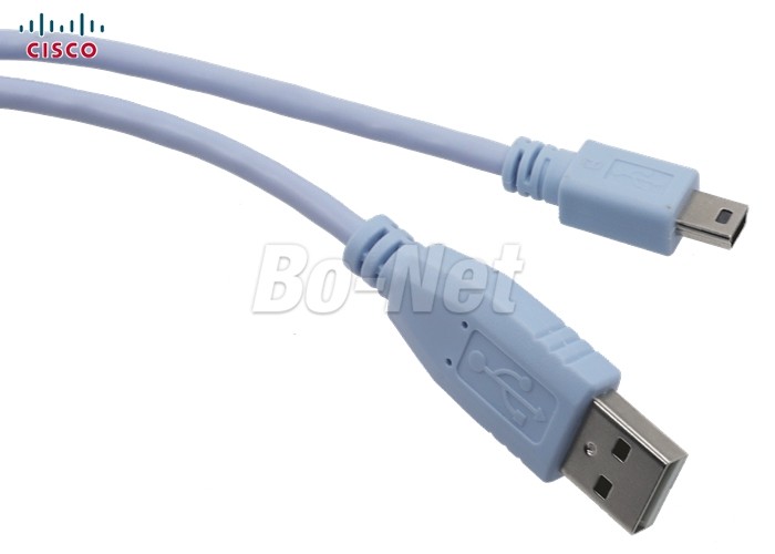 CAB-CONSOLE-USB Cisco Serial Console Cable Mini 1.8 Meter 6Ft Light Blue Color
