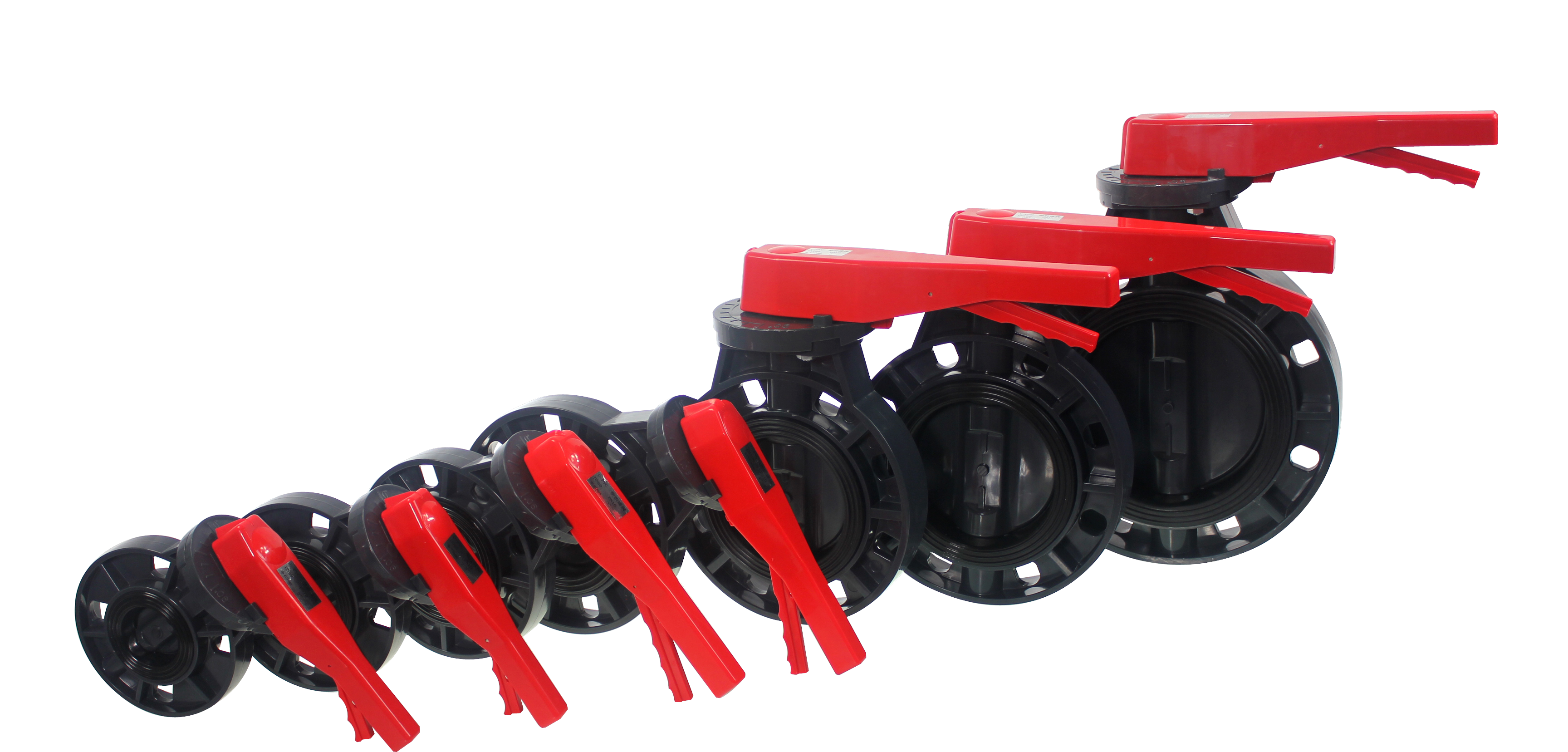 Water Media 2"-12" PVC Butterfly Valve Wafer Type for Hydraulic Ball Structure Manual