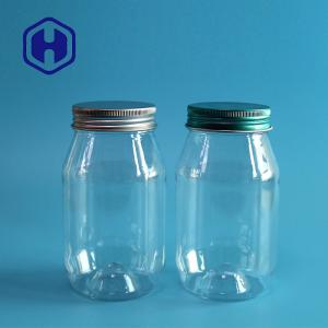 China Clear Round Sweet Salt Nuts Leak Proof Plastic Jar 400ml 125mm Height wholesale