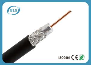 China HDTV Camera Black Satellite Coax Cable With Aluminum Tape Outer Conductor wholesale