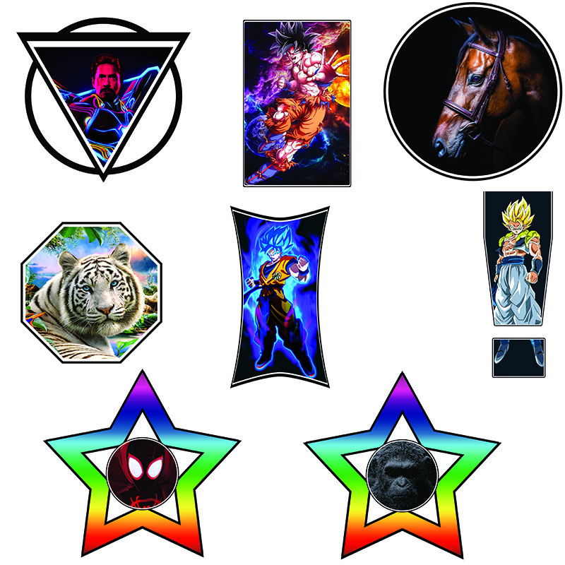 Durable Pvc Lenticular Image Printing Patch For Textile Clothes 3d Flip Effect Change