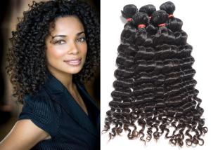 China Beauty Natural Deep Wave Human Hair Extensions , Durable 8A Grade Hair wholesale