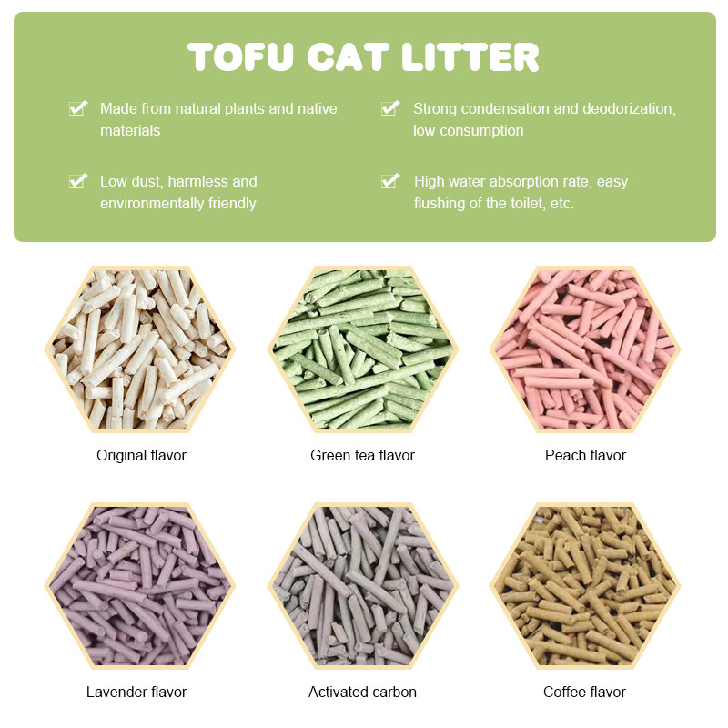 Green Plant Natural Flushable Cat Litter Friendly Natural Cat Litter Odor Control