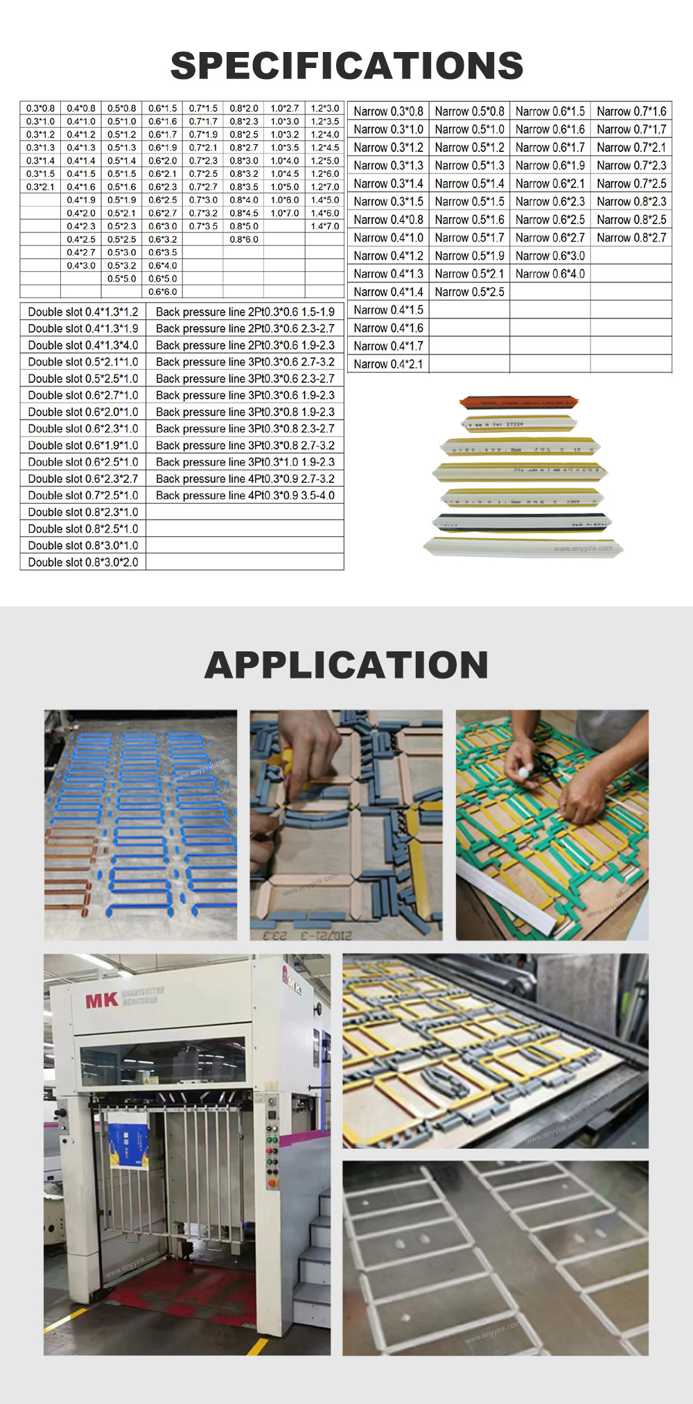 Creasing Matrix 0.4*1.4 Printing Machine Spare Parts