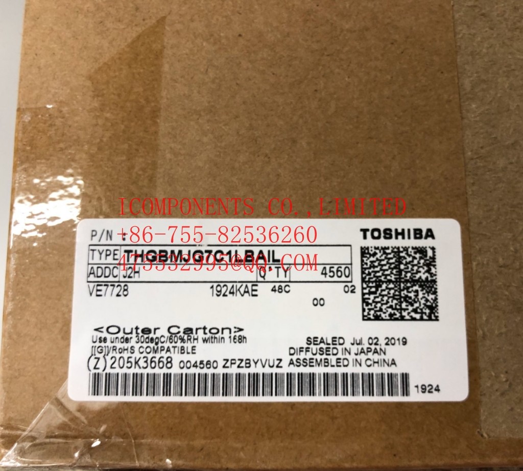 THGBMJG7C1LBAIL TOSHIBA 16GB NAND 15NM EMBEDDED MULTIMEDIA CHIP (EEPROM) (ALT: THGBMJG7C1LBAIL)