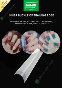 China Stair Shape Half Cut False Nail French Style Artificial Nail Tips Fake Nail wholesale