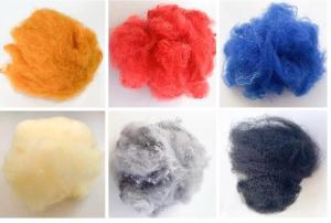 China Recycled PSF Polyester Yarn Raw Material 76mm Good Crimp Shaping wholesale